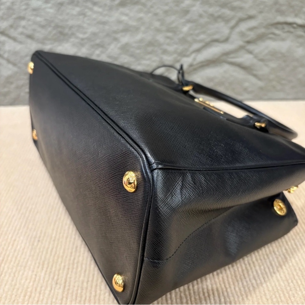 Prada Black Saffiano Leather Satchel - Picture 7 of 9